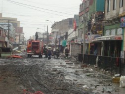 El ex B-5 (R-S170) en Av. Colón en Talcahuano, destrúida tras el Terremoto y Tsunami del 27F